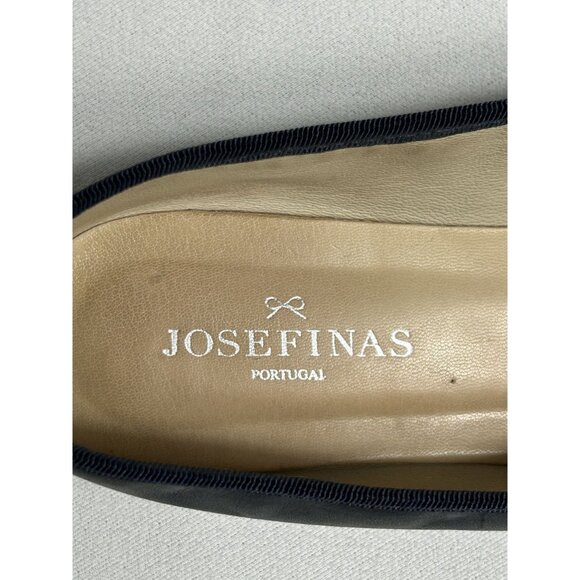 Josefinas Portugal Leather Round Toe Flats in Navy- Sz EU 41 (US 10) - Picture 4 of 11